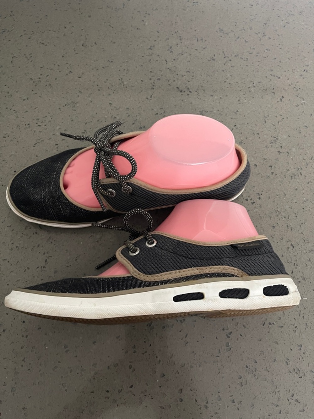 Columbia Shoes Womens 7 Vulc N Vent Lace Up Sneakers Flats Boat Shoes